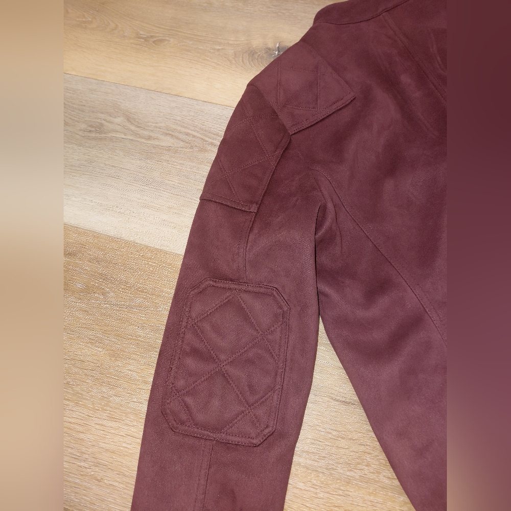 Zara Man Rich Wine Red Bomber Jacket Sz XL - Picture 7 of 13